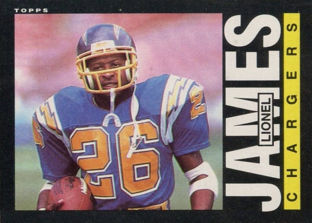 1985 Topps Lionel James #376 Football Card