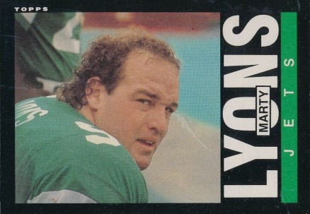 1985 Topps Marty Lyons #343 Football Card