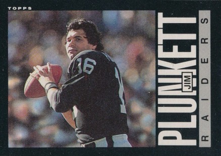 1985 Topps Jim Plunkett #297 Football Card