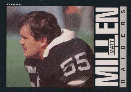 1985 Topps Matt Millen #295 Football Card