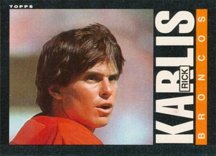 1985 Topps Rich Karlis #244 Football Card