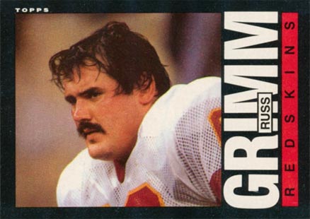 1985 Topps Russ Grimm #182 Football Card