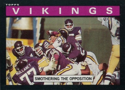 1985 Topps Minnesota Vikings Team Leaders #89 Football Card