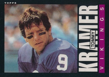 1985 Topps Tommy Kramer #94 Football Card
