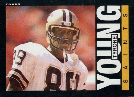 1985 Topps Tyrone Young #109 Football Card