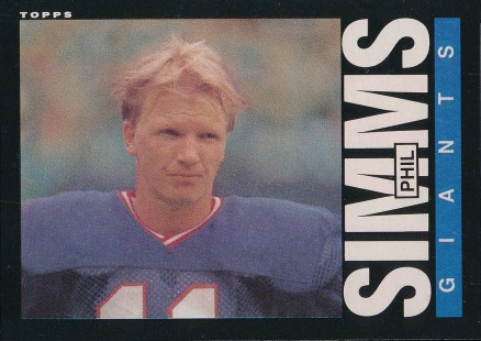 1985 Topps Phil Simms #123 Football Card