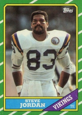 1986 Topps Steve Jordan #298 Football Card