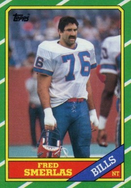 1986 Topps Fred Smerlas #390 Football Card