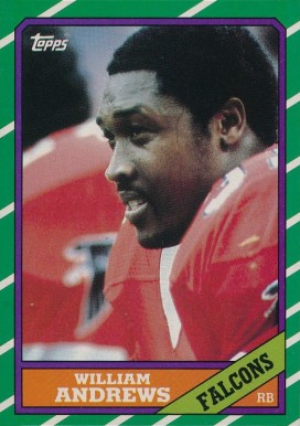 1986 Topps William Andrews #363 Football Card