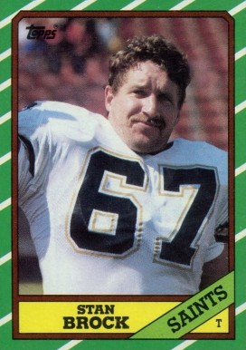 1986 Topps Stan Brock #343 Football Card