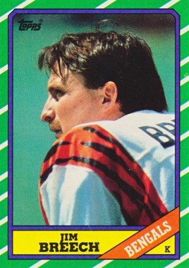1986 Topps Jim Breech #262 Football Card