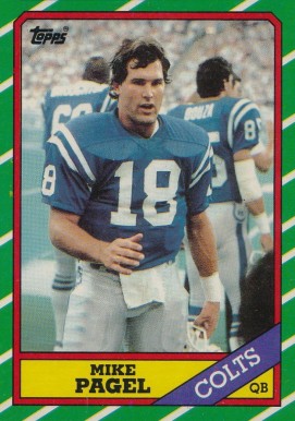 1986 Topps Mike Pagel #315 Football Card