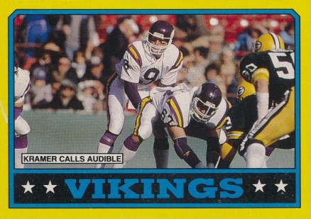 1986 Topps Vikings Team Leaders #292 Football Card
