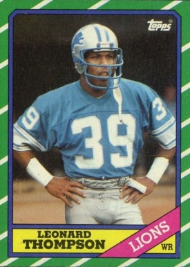 1986 Topps Leonard Thompson #247 Football Card