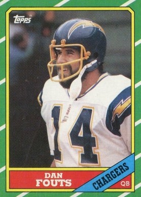 1986 Topps Dan Fouts #231 Football Card