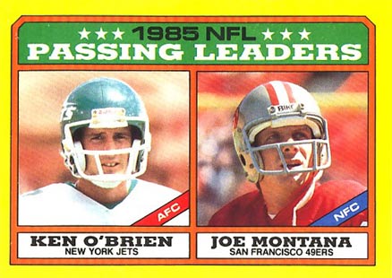 1986 Topps Passing Leaders #225 Football Card