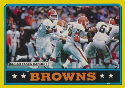 1986 Topps Browns Team Leaders #185 Football Card