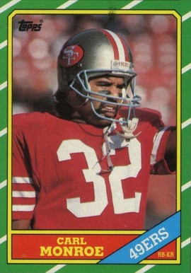 1986 Topps Carl Monroe #159 Football Card