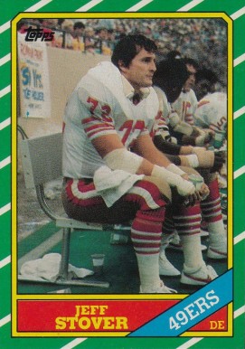 1986 Topps Jeff Stover #164 Football Card
