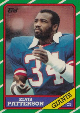 1986 Topps Elvis Patterson #153 Football Card