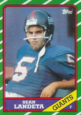 1986 Topps Sean Landeta #154 Football Card