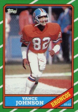 1986 Topps Vance Johnson #116 Football Card