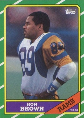 1986 Topps Ron Brown #80 Football Card