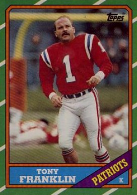 1986 Topps Tony Franklin #37 Football Card