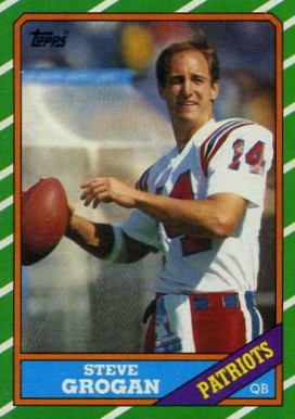 1986 Topps Steve Grogan #31 Football Card