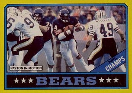 1986 Topps Bears Team Leaders #9 Football Card