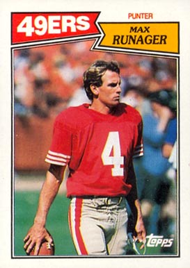 1987 Topps Max Runager #118 Football Card
