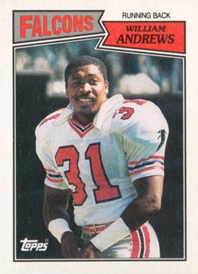 1987 Topps William Andrews #251 Football Card