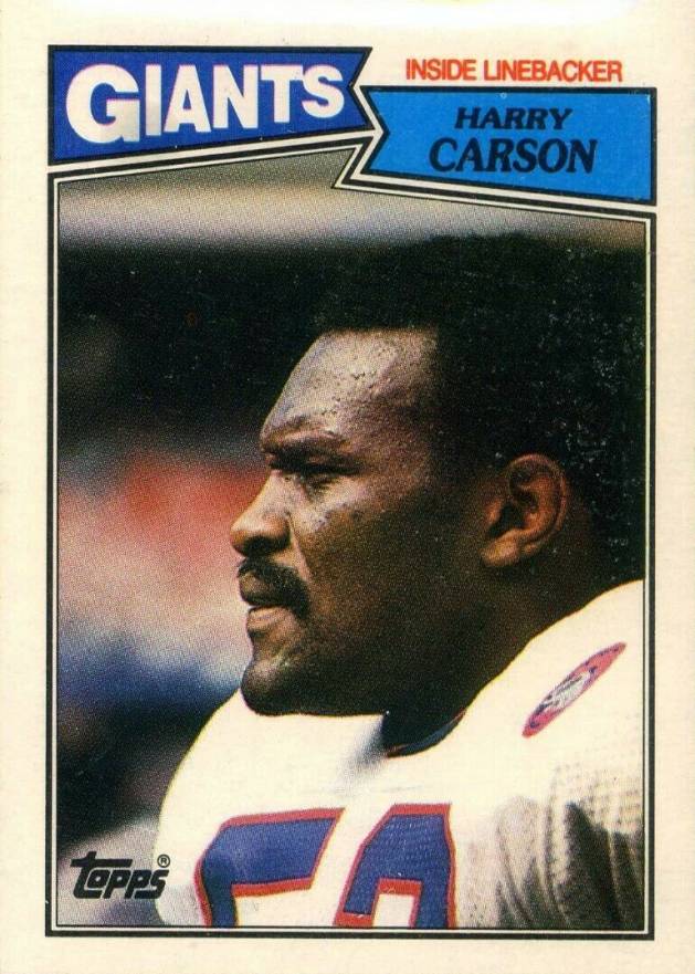 1987 Topps Harry Carson #25 Football Card