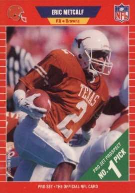 1989 Pro Set Eric Metcalf #489 Football Card