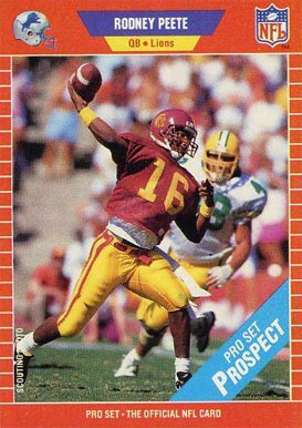 1989 Pro Set Rodney Peete #521 Football Card
