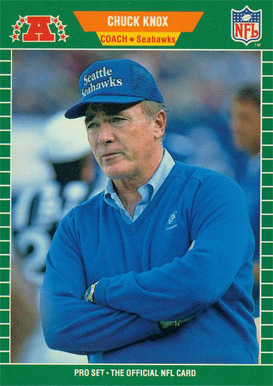 1989 Pro Set Chuck Knox #408 Football Card