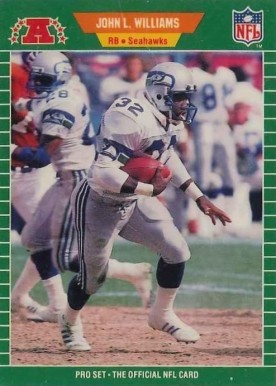 1989 Pro Set John L. Williams #405 Football Card