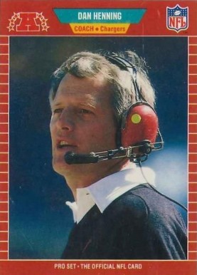 1989 Pro Set Dan Henning #368 Football Card