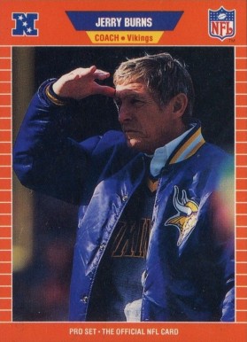 1989 Pro Set Jerry Burns #243 Football Card