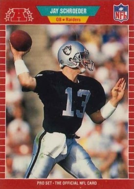 1989 Pro Set Jay Schroeder #192 Football Card