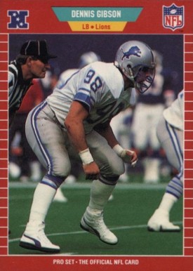 1989 Pro Set Dennis Gibson #126 Football Card