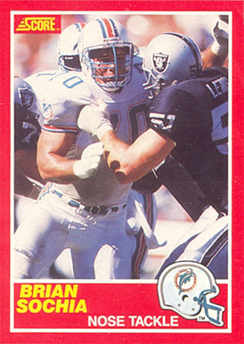 1989 Score Brian Sochia #179 Football Card