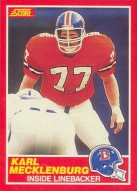 1989 Score Karl Mecklenburg #174 Football Card
