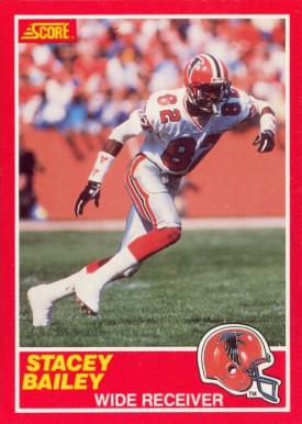 1989 Score Stacey Bailey #135 Football Card