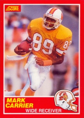 1989 Score Mark Carrier #188e Football Card