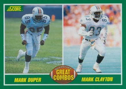 1989 Score Great Combos-Duper/Clayton #283 Football Card