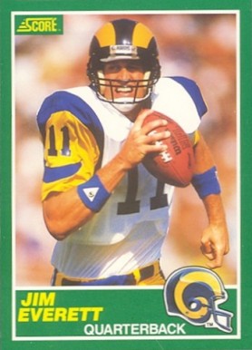 1989 Score Jim Everett #244 Football Card