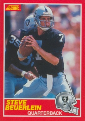 1989 Score Steve Beuerlein #200 Football Card
