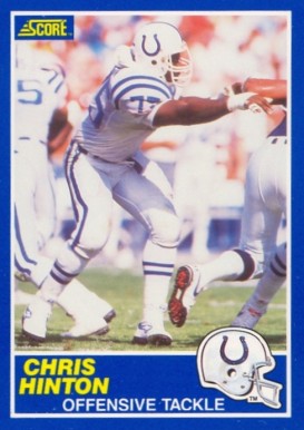 1989 Score Chris Hinton #87 Football Card