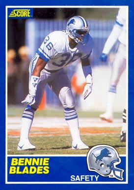 1989 Score Bennie Blades #57 Football Card